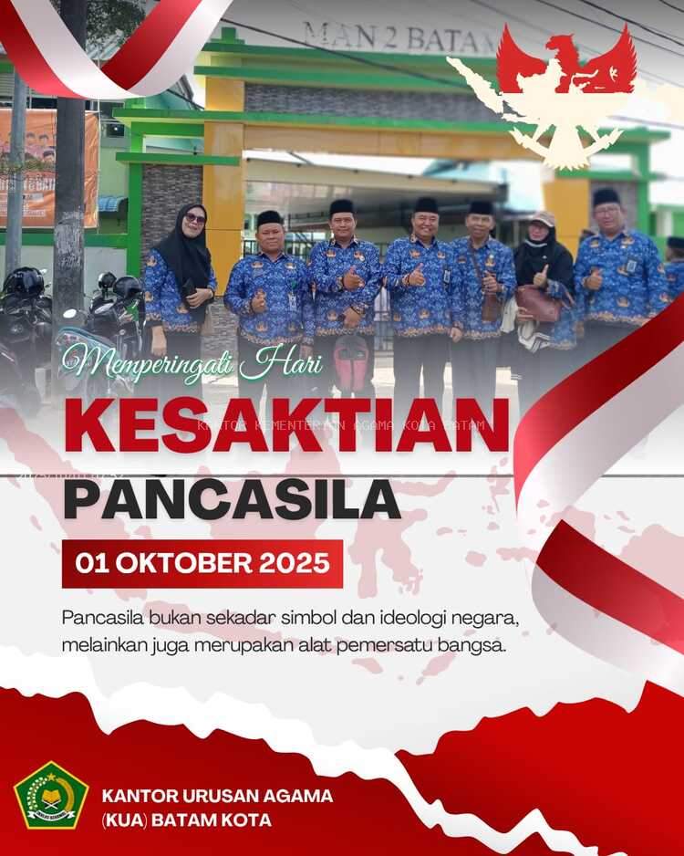 KUA Batam Kota dan staf Hadiri Upacara Hari Kesaktian Pancasila