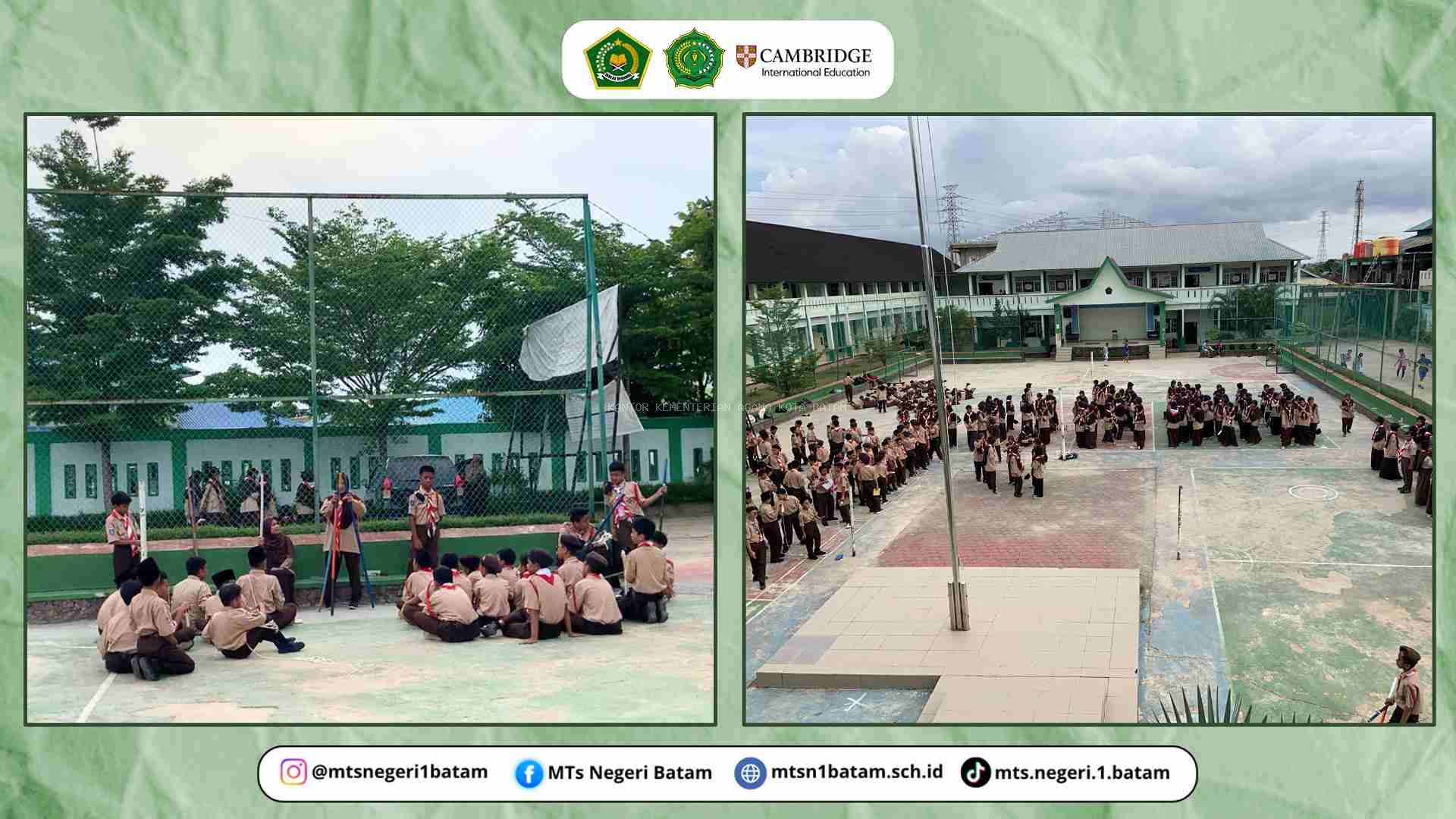 Kegiatan Pramuka MTsN 1 Batam untuk Peserta Didik Fokus pada Materi Pionering
