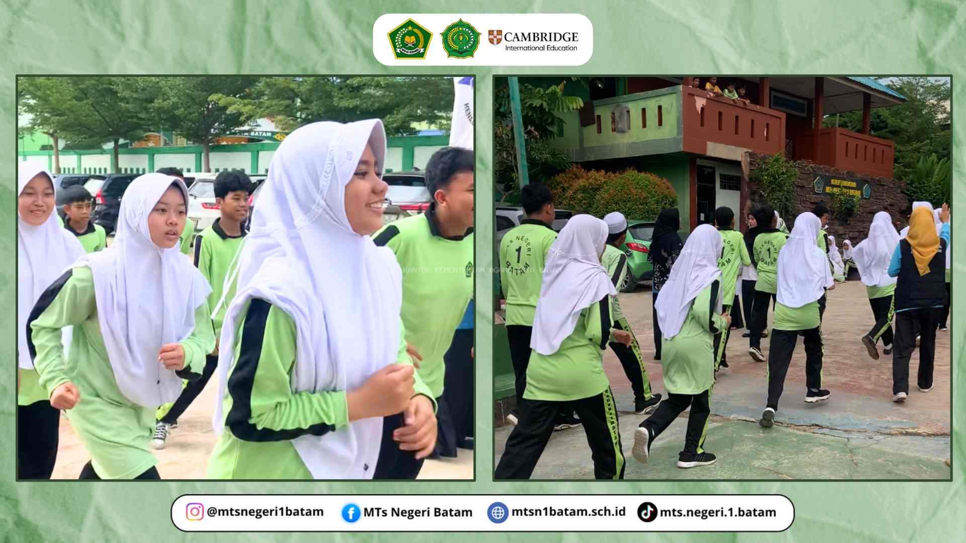 MTsN 1 Batam mengikuti Tes Kebugaran Bersama Puskesmas Tanjung Buntung