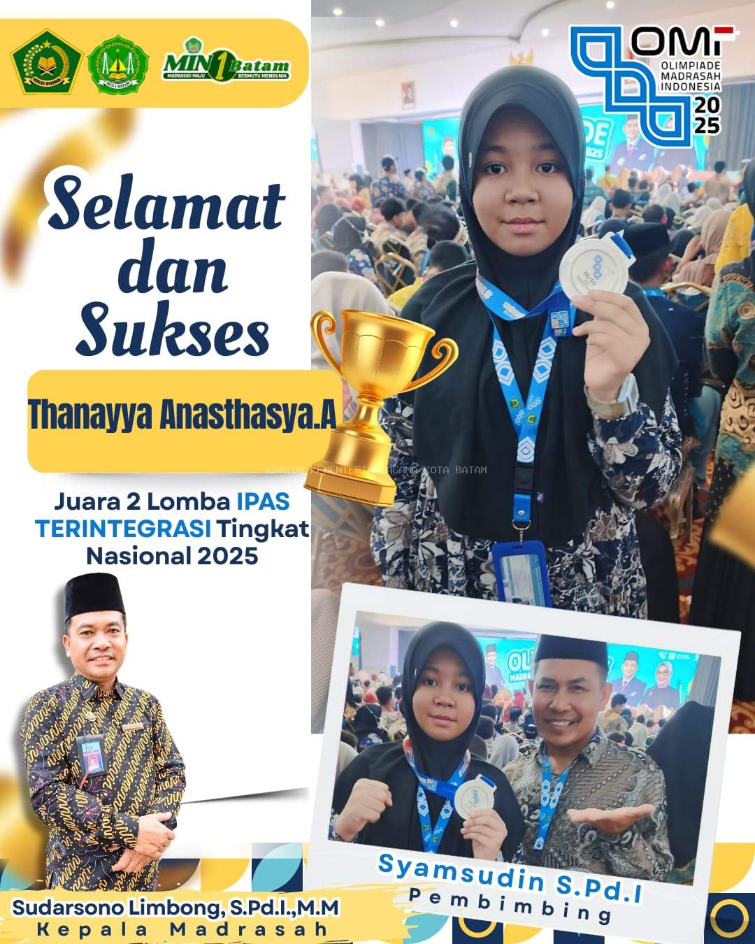 Siswi MIN 1 Batam Raih Juara 2 Lomba IPAS Terintegrasi pada ,OMI 2025