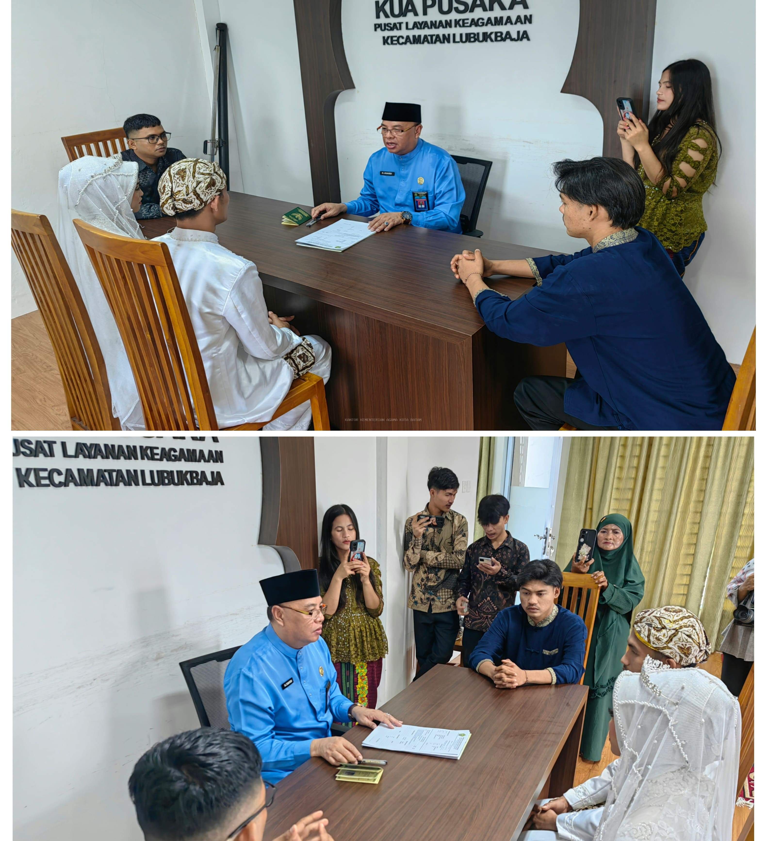 Sepasang Catin Ikat Janji Suci di KUA Lubuk Baja