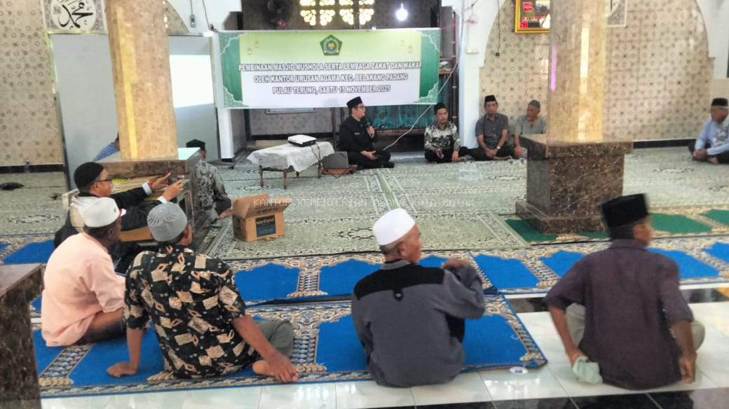 Pembinaan Masjid, Musholla, Lembaga Zakat, dan Nazir Wakaf se-Kelurahan Pulau Terung oleh KUA Belakang Padang
