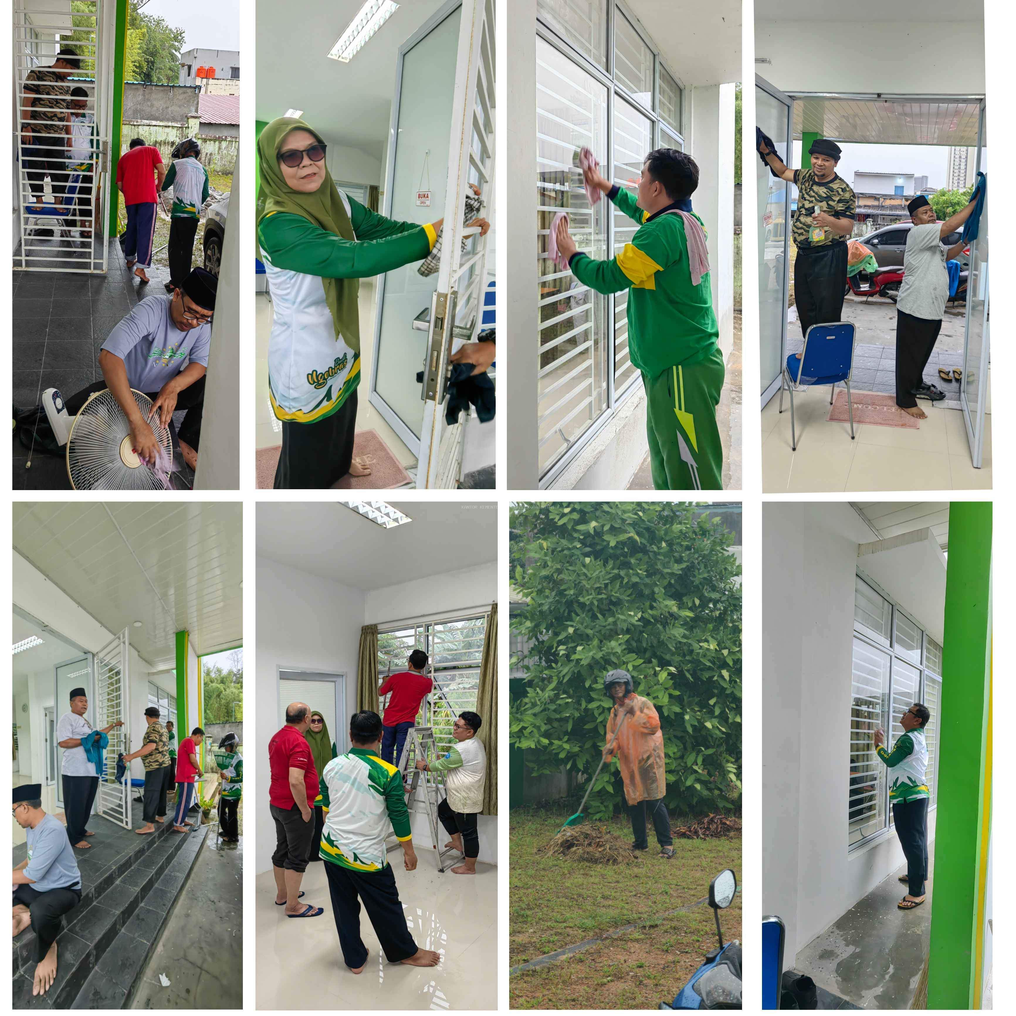 Kua Lubuk Baja Gelar Gotong Royong bersama para Pegawai