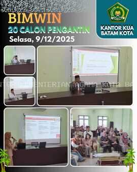 Persiapan Arungi Bahtera Rumah Tangga, 20 Pasang Catin Ikuti Bimbingan Perkawinan di KUA Batam Kota