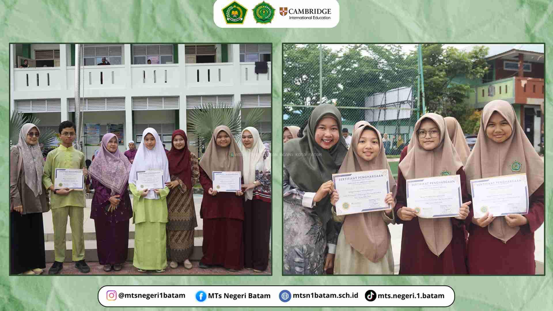 Penutup Semester Ganjil 2025/2026, MTsN 1 Batam Umumkan Juara Kelas dan Juara Umum
