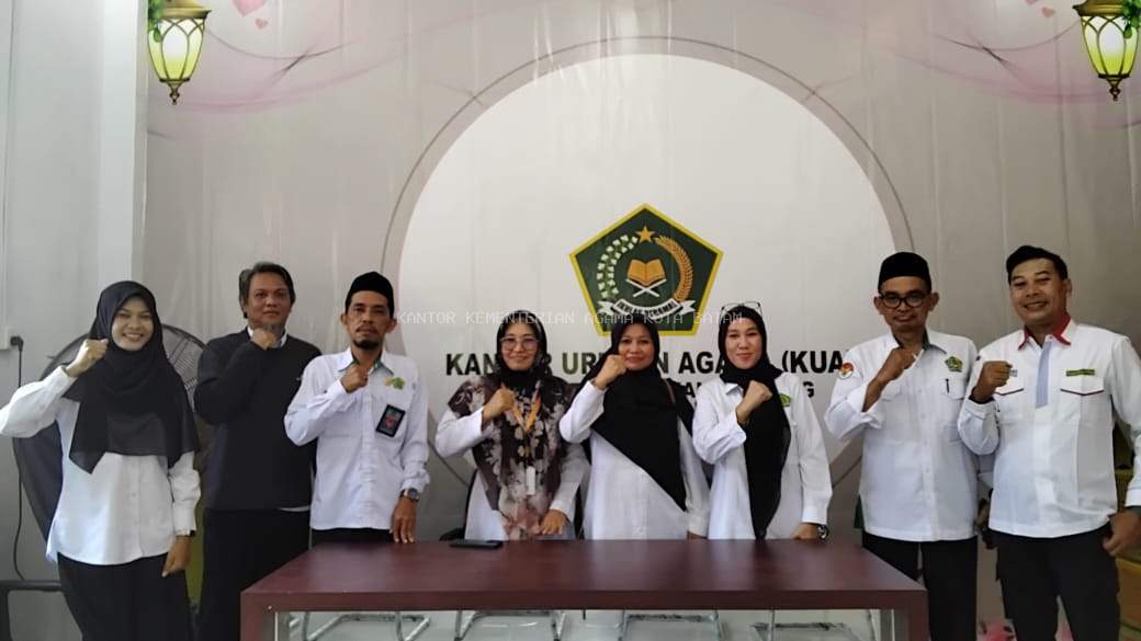 KUA Belakang Padang Terima Kunjungan Pembinaan Kemasjidan dari Kanwil Provinsi
