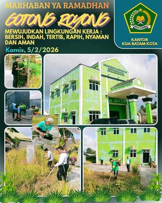 Sambut Ramadhan KUA Batam Kota Gelar Gotong Royong 
