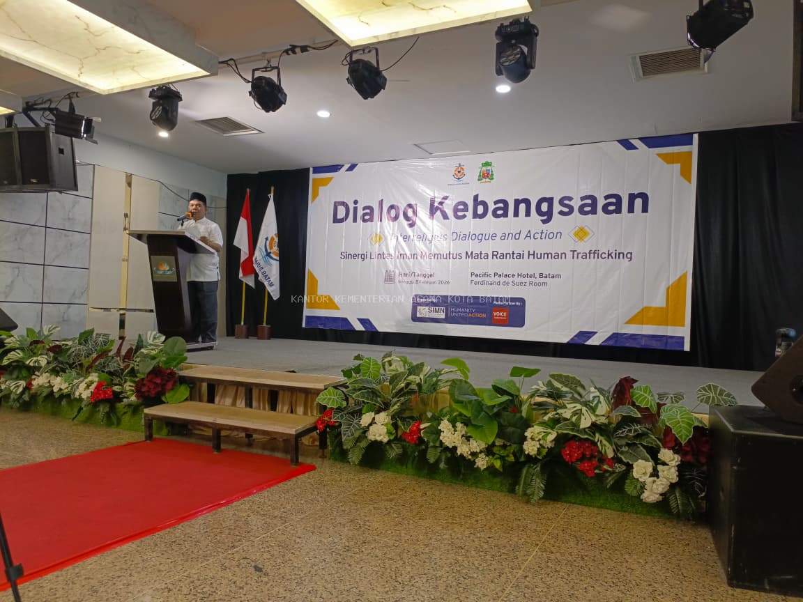 Kepala Kemenag Batam Hadiri Dialog Kebangsaan Lintas Iman: Sinergi Putus Rantai Human Trafficking