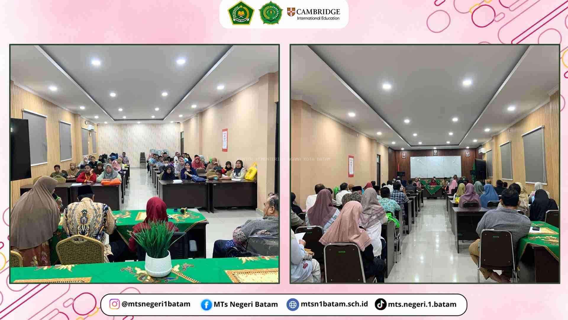 Daftar Ulang Program Cambridge MTsN 1 Batam Berjalan Tertib, Berkas Peserta Didik Diverifikasi Lengkap
