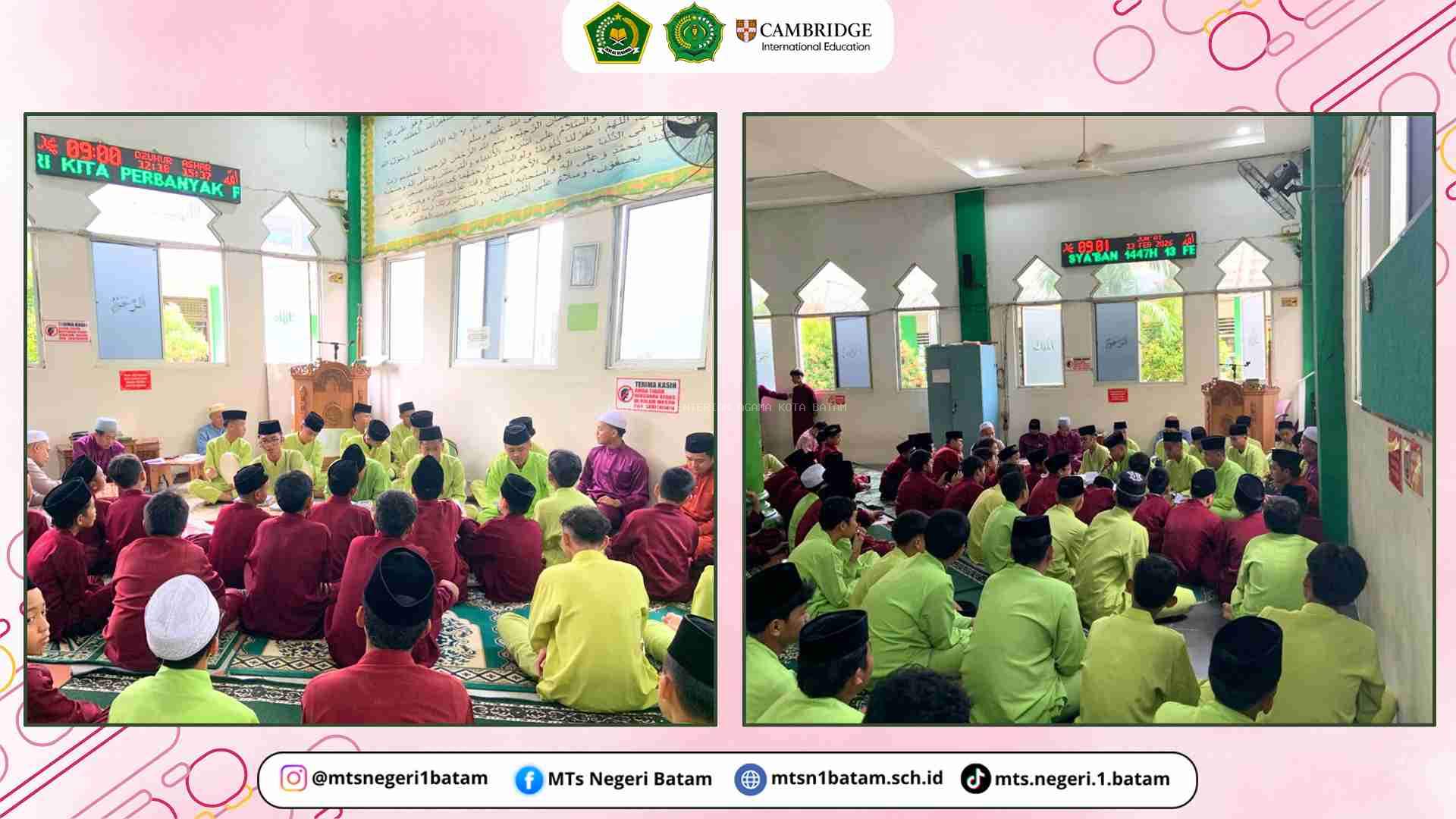 Membangun Karakter Akhlakul Karimah, MTsN 1 Batam Gelar Doa Bersama di Ambang Ramadhan