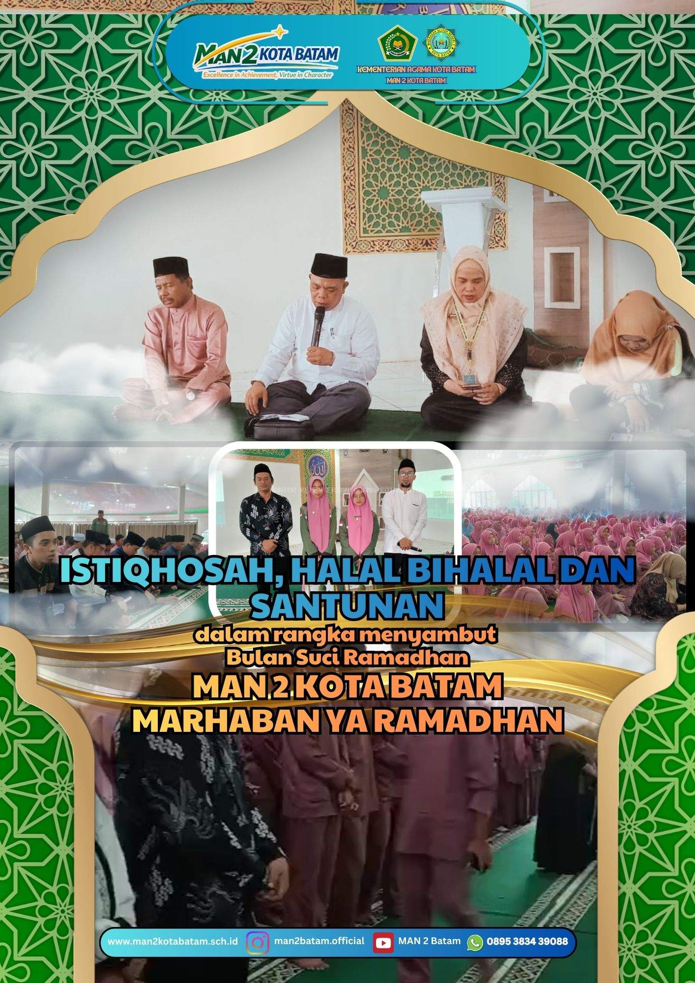 Sambut Ramadhan, MAN 2 Kota Batam Gelar Istighosah Khidmat dan Santunan 