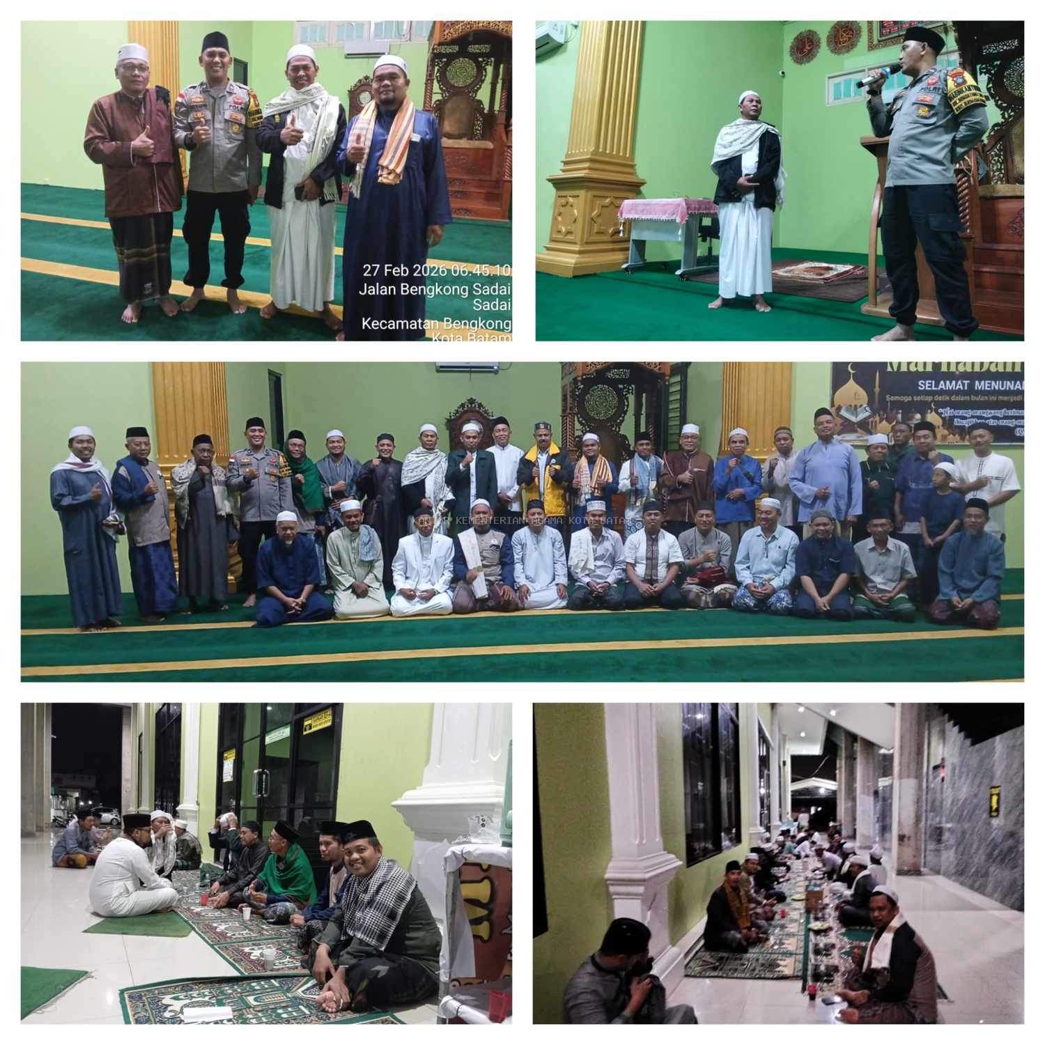 PMB Bengkong Gelar Program "SABAR" di Masjid Agung Kelana Jaya: Perkuat Spiritual dan Sinergi Kamtibmas