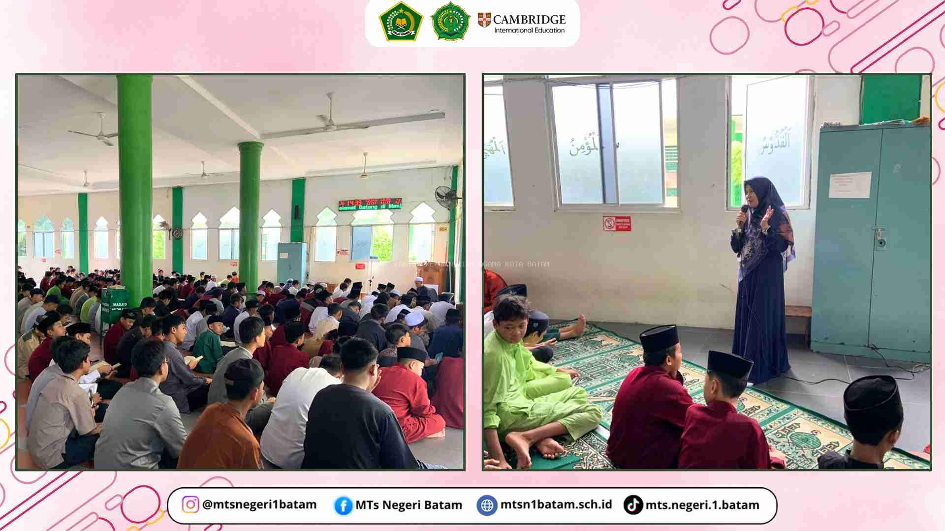 Penuh Kekhusyukan, Penutupan Pesantren Ramadan MTsN 1 Batam Digelar Khidmat di Masjid Baitul Ilmi