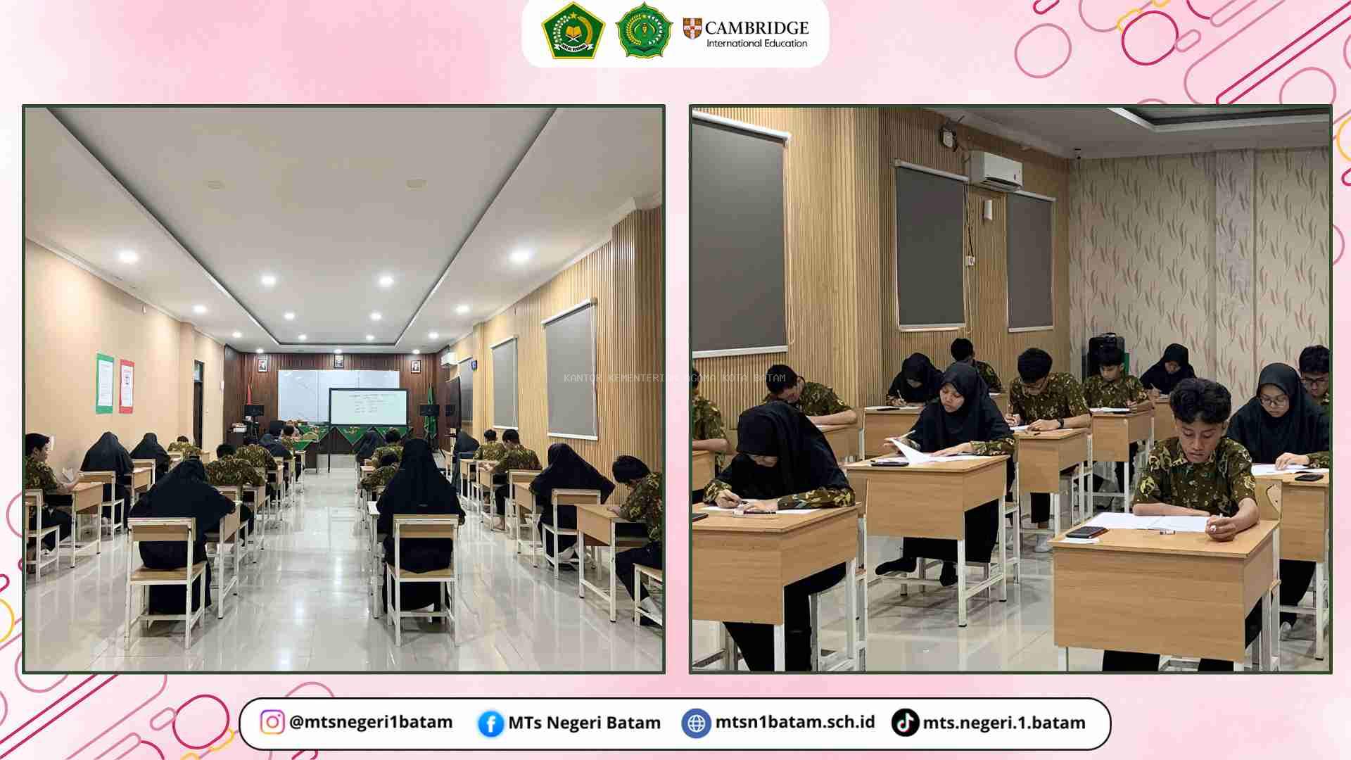 Pelaksanaan Cambridge Lower Secondary Checkpoint 2026 di MTsN 1 Batam Diikuti Peserta Didik Kelas IX