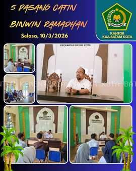 Beri Bekal 5 Pasang Calon Pengantin, Bulan Ramadhan tetap di gelar bimbingan perkawinan