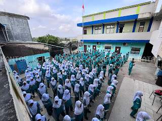 MTs Al Muttaqin Gelar Senam Pagi, Jaga Semangat dan Kesehatan Siswa