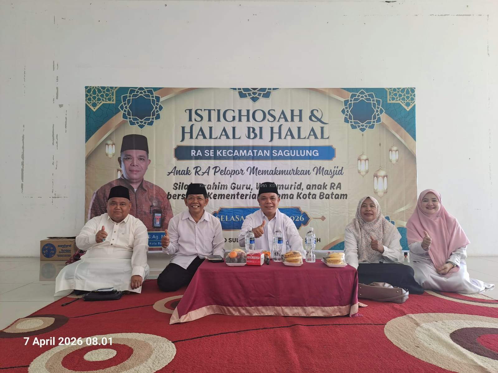 Kepala Kantor Kemenag Batam Hadiri Istigoshah dan Halal Bihalal RA Se-Kecamatan Sagulung