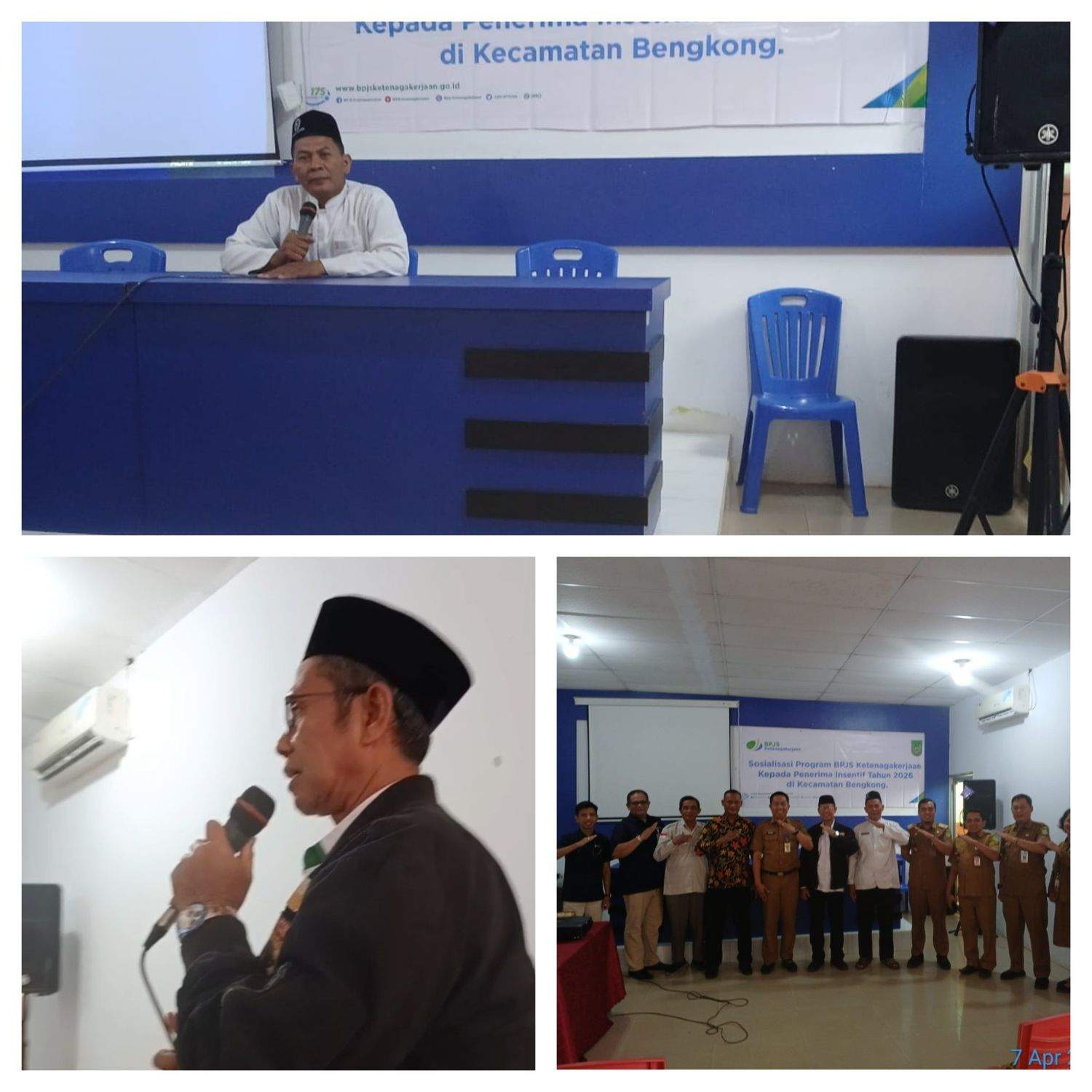 KUA Bengkong Hadiri Sosialisasi BPJS Ketenagakerjaan bagi Penerima Insentif di Aula Camat