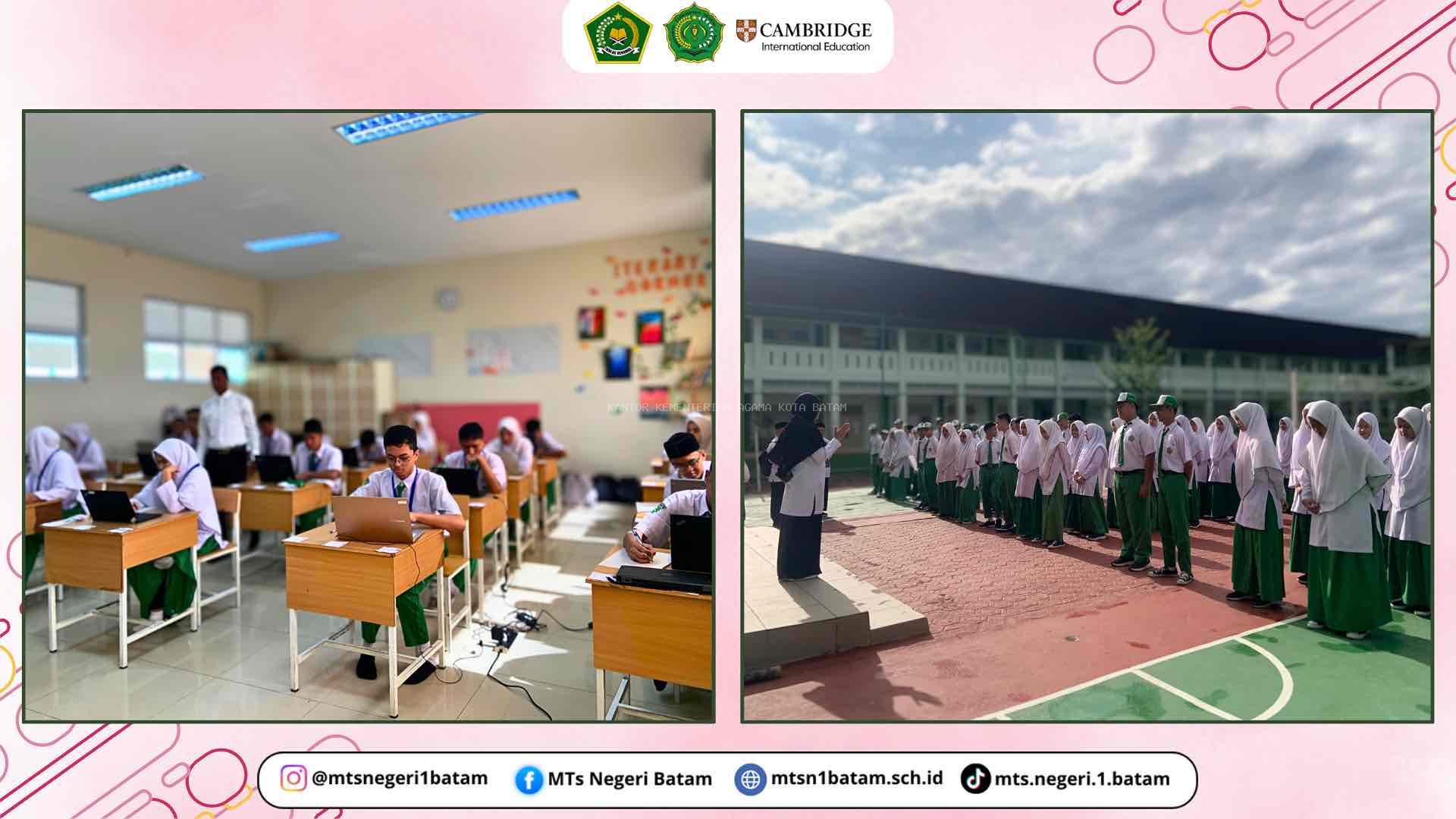 Peserta Didik Kelas IX MTsN 1 Batam Ikuti TKA dengan Tertib