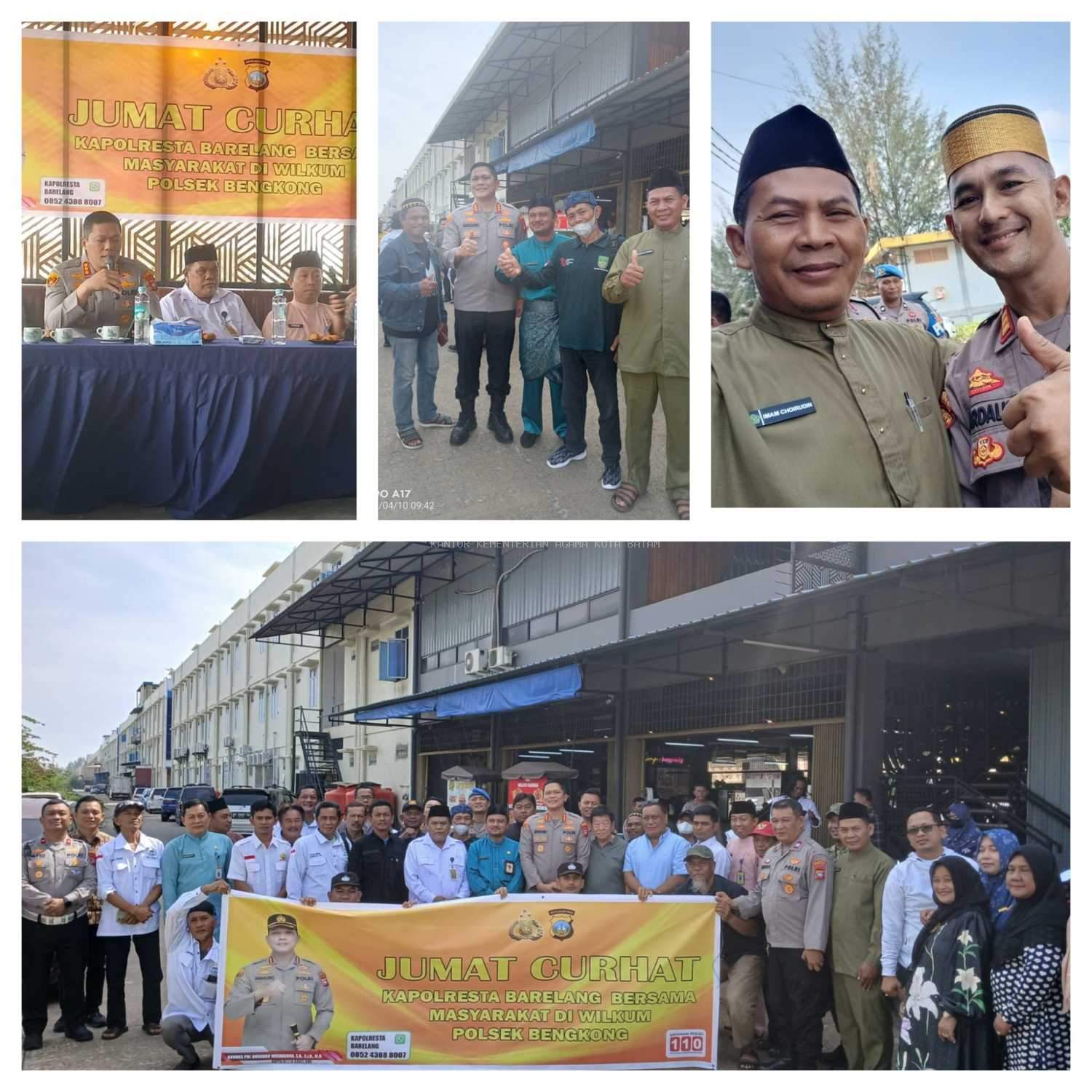 Sinergi Lintas Sektoral, KUA Bengkong Hadiri Jumat Curhat Bersama Kapolresta Barelang