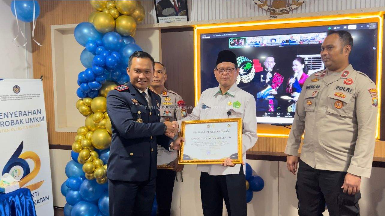 Wujudkan Sinergi Pelayanan, Kemenag Batam Raih Penghargaan dari Rutan Kelas IIA Batam