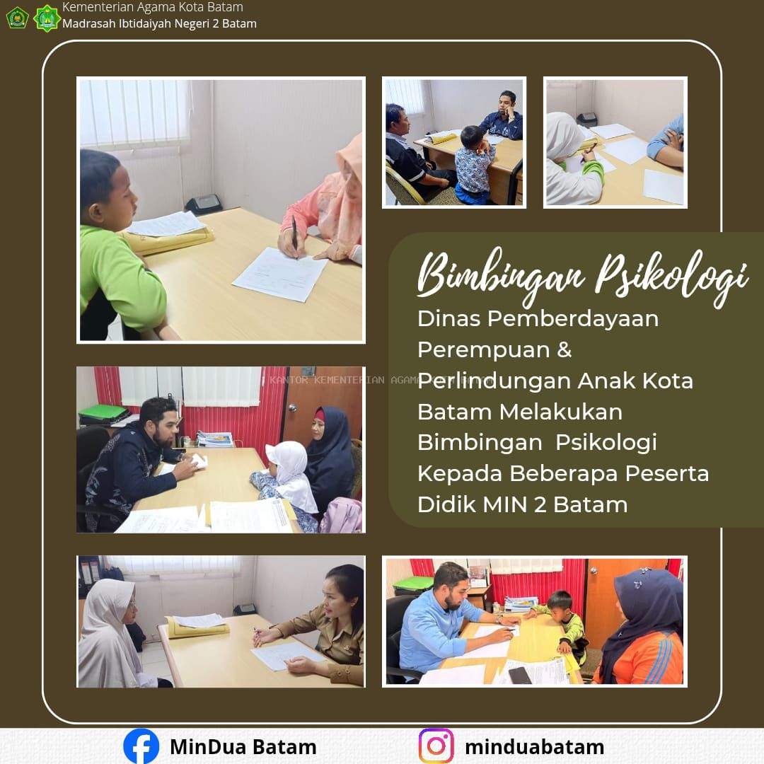 Wujudkan Madrasah Ramah Anak , MIN 2 Batam Gandeng DP3A Berikan Bimbingan Psikologi Bagi Siswa