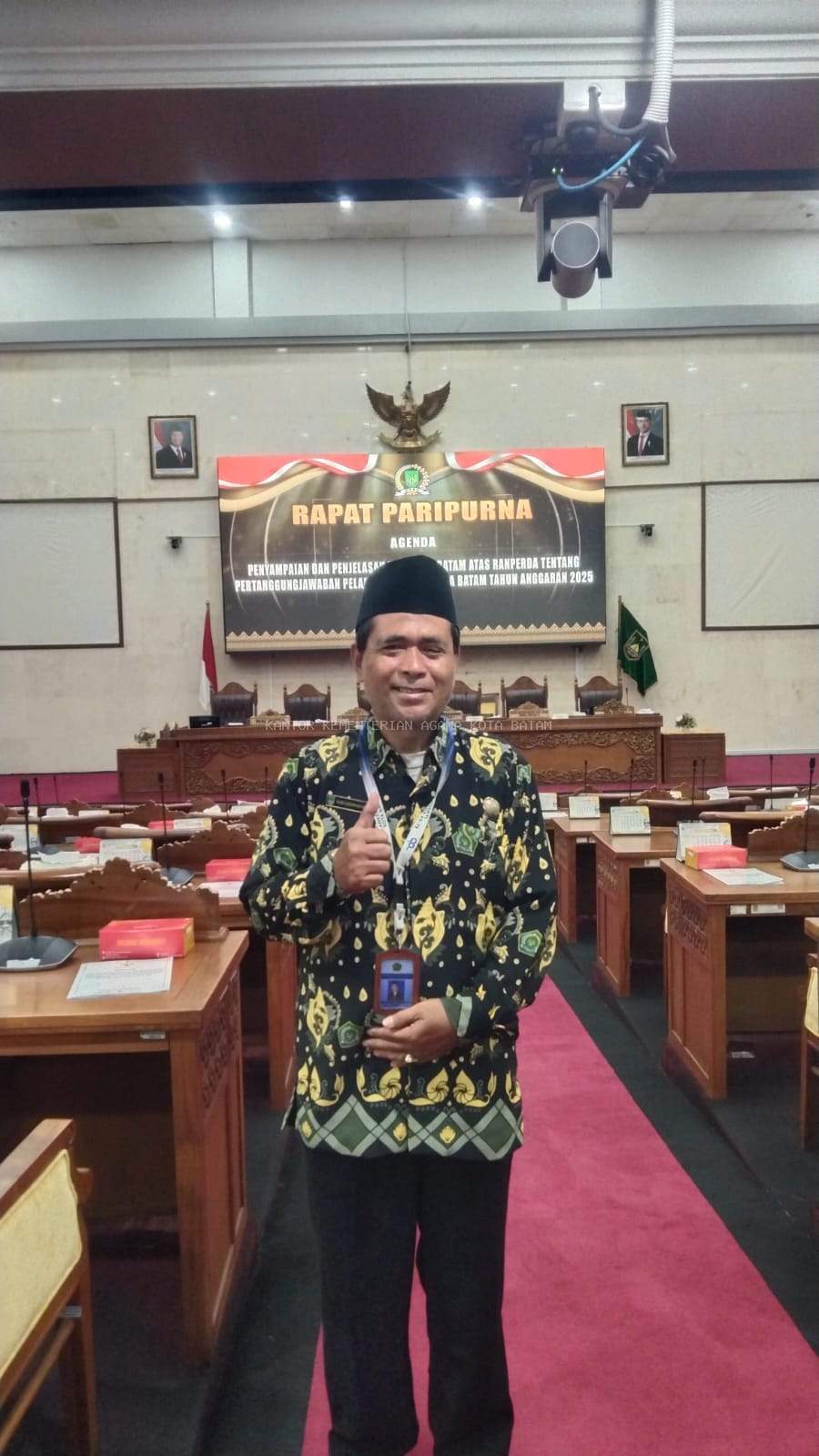 Penyuluh Agama Islam Kemenag Batam Hadiri Rapat Paripurna Penyampaian LPJ APBD 2025 di DPRD