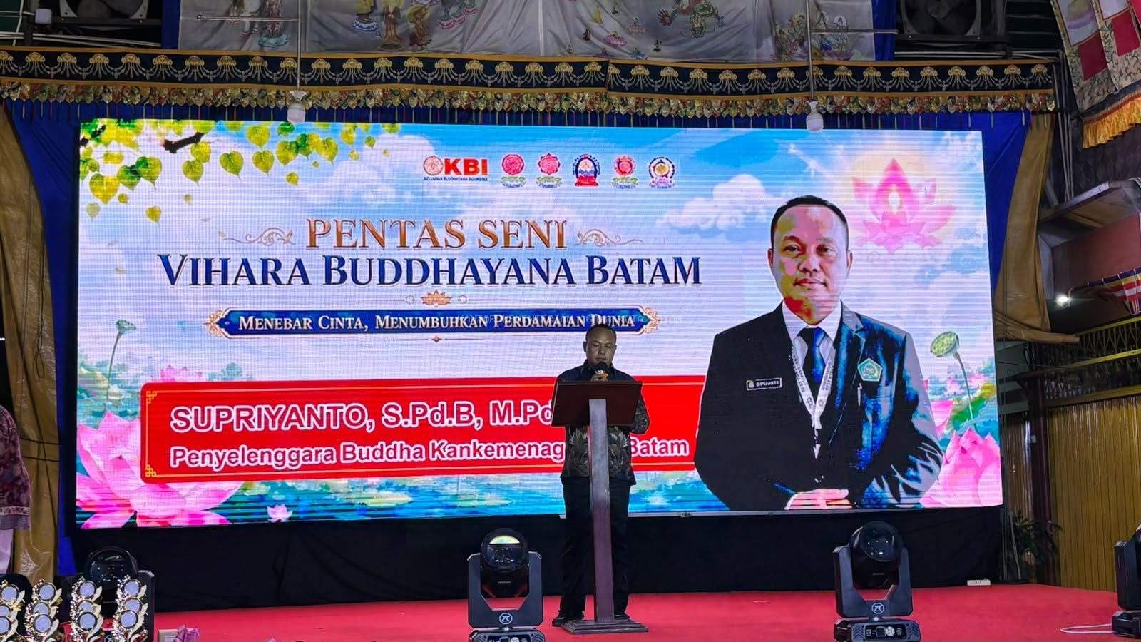 Semarak Waisak 2570 BE/2026, Penyelenggara Bimas Buddha Kota Batam Hadiri Pentas Seni di Vihara Buddhayana Batam