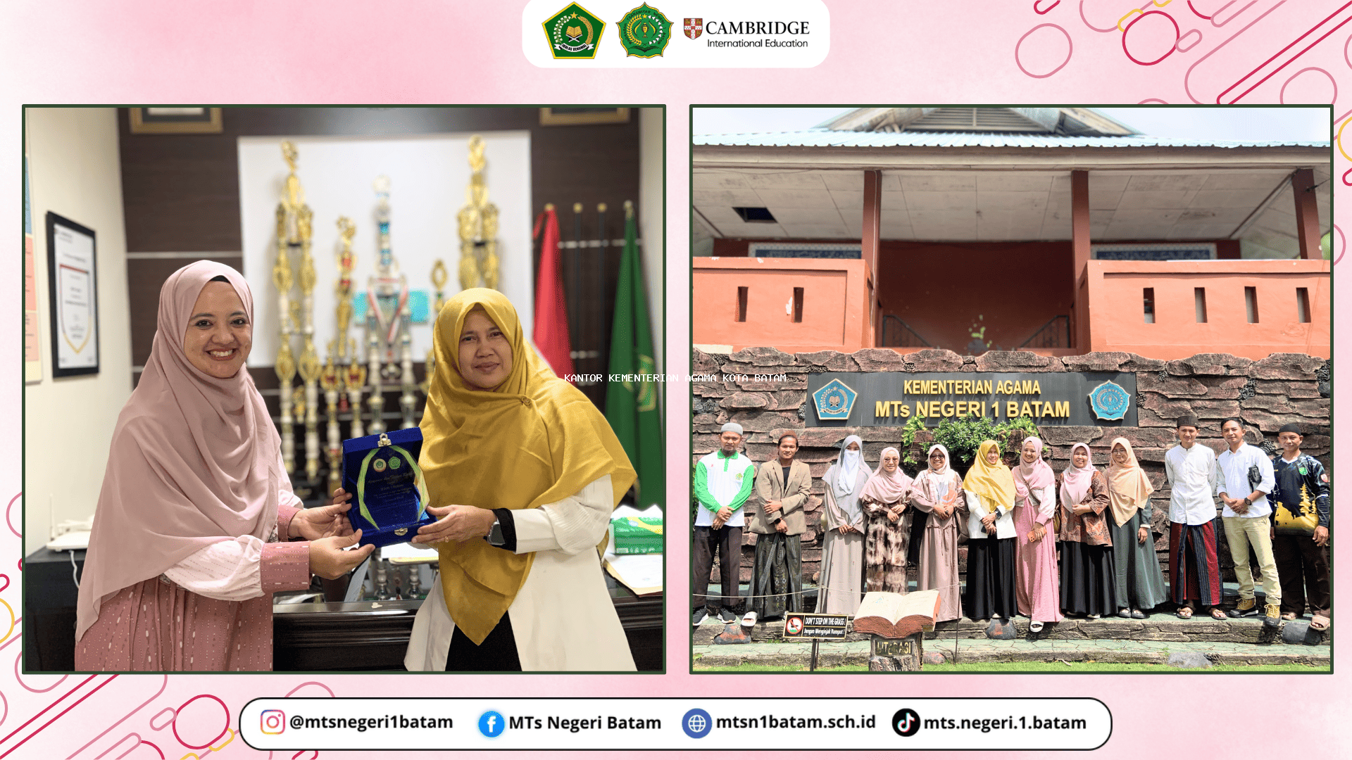 Pererat Silaturahmi, Ponpes Al Amin Batam Lakukan Studi Tiru ke MTsN 1 Batam