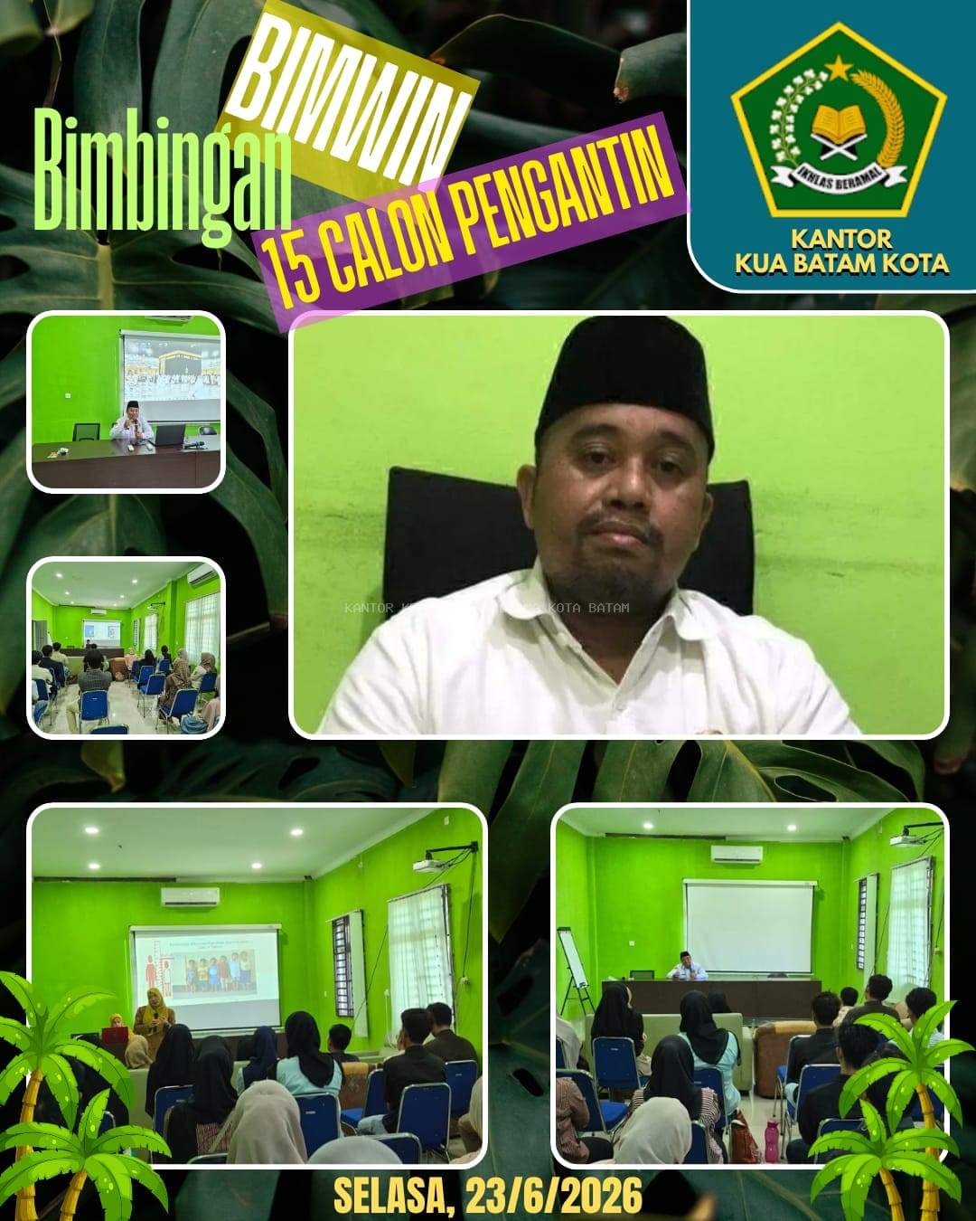 Bekali 15 Pasang CATIN, KUA Batam Kota berkolaborasi dengan Puskesmas Botania 