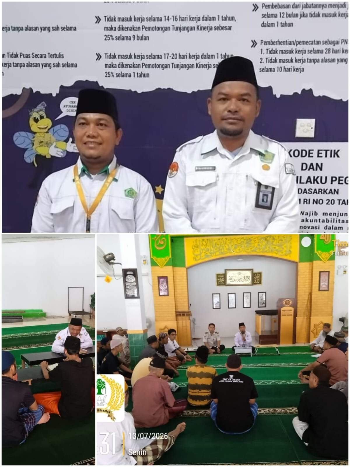 Sentuh Ruhani Warga Binaan, Penyuluh Kemenag Batam Kolaborasi Berikan Bimluh di Lapas Kelas II A