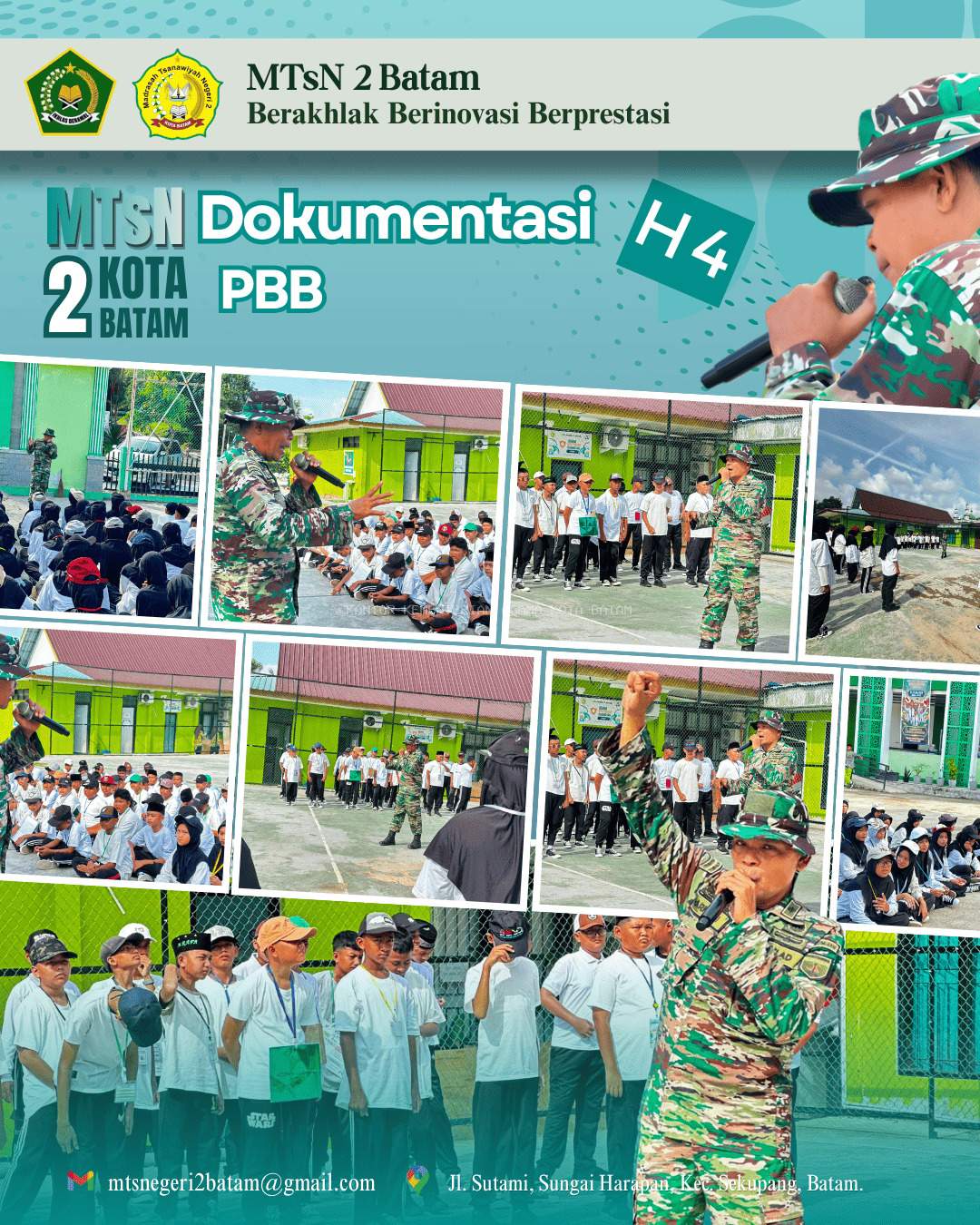 MTs Negeri 2 Batam Perkuat Karakter Murid Melalui Pelatihan Baris Berbaris Bersama TNI pada Kegiatan MATAMUDA