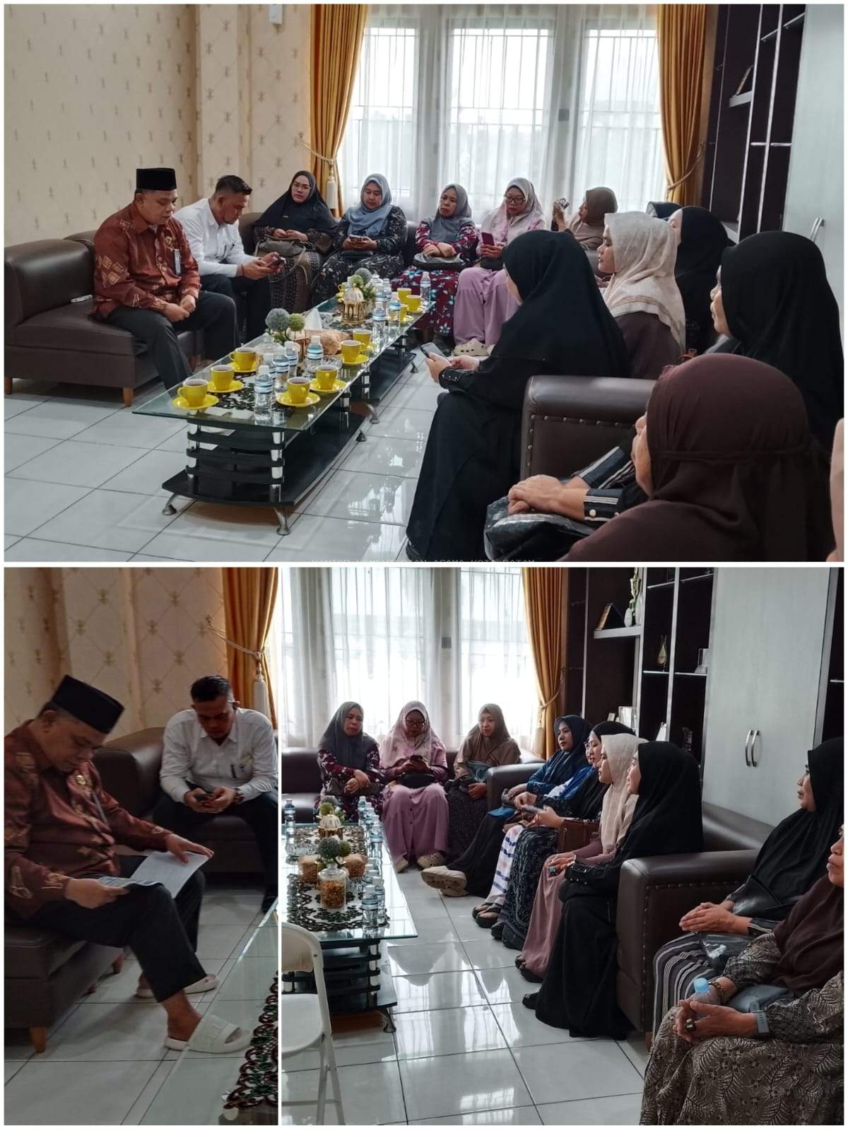 Sambut Milad ke-4 dan HUT RI ke-81, Majelis Dzikir Husnul Khotimah Silaturahmi ke Kemenag Batam Bahas "Batam Bersholawat"