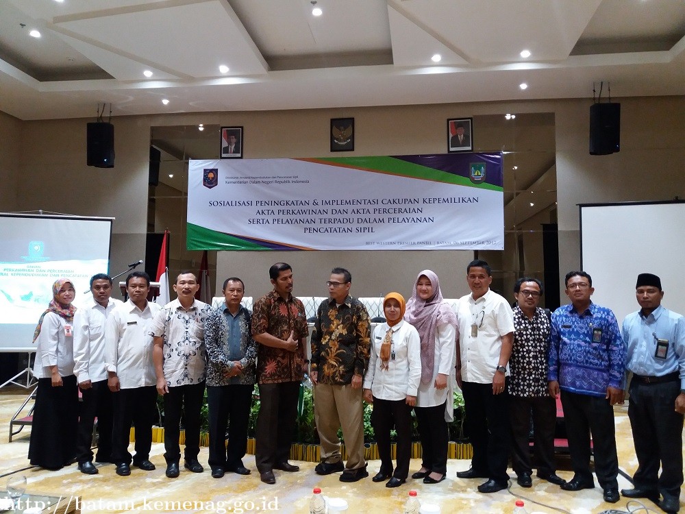 Disduk Batam Gelar Sosialisasi Kepemilikan Akta Perkawinan, Perceraian Dan Pelayanan Terpadu