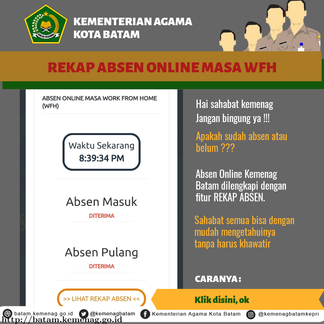 Kini, Absen Online Kemenag Batam Dilengkapi Fitur Rekap Absen
