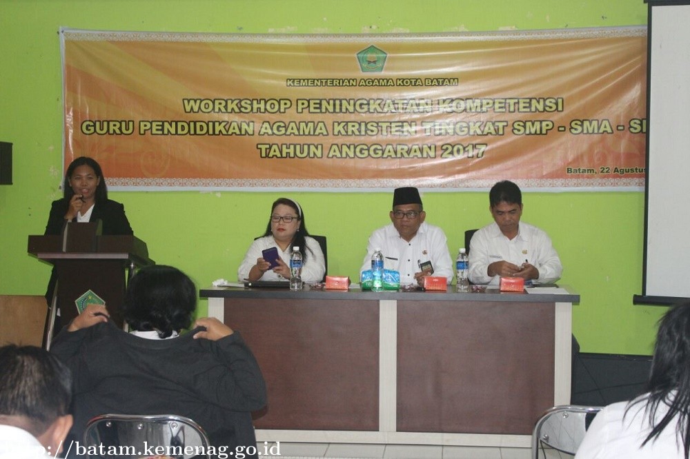 Penyelenggara Pendidikan Kristen Kemenag Batam Gelar Workshop PAK