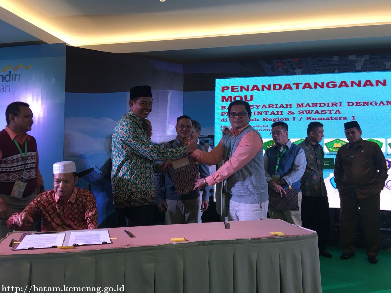 BSM Area Batam Pilih Kemenag Batam Wakili Penandatanganan MoU di Medan