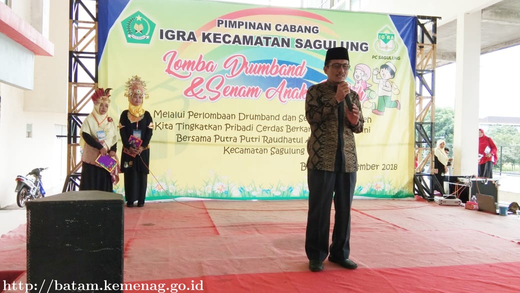 Kasi Penmad Buka Lomba Drumband dan Senam Anak Sholeh