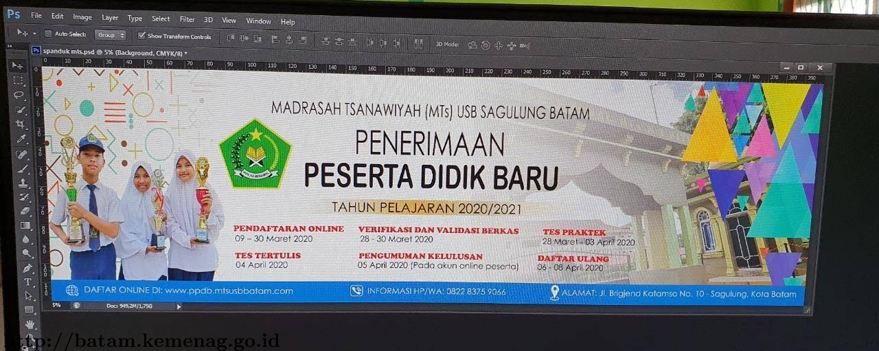 MTs USB Filial MTsN 1 Batam Terima 180 Siswa Baru dari 493 Orang Pendaftar