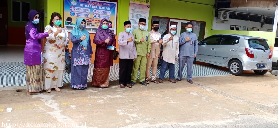 Satgas Covid 19 Kecamatan Sekupang Lakukan Visitasi Ke MI Daarul Ishlah