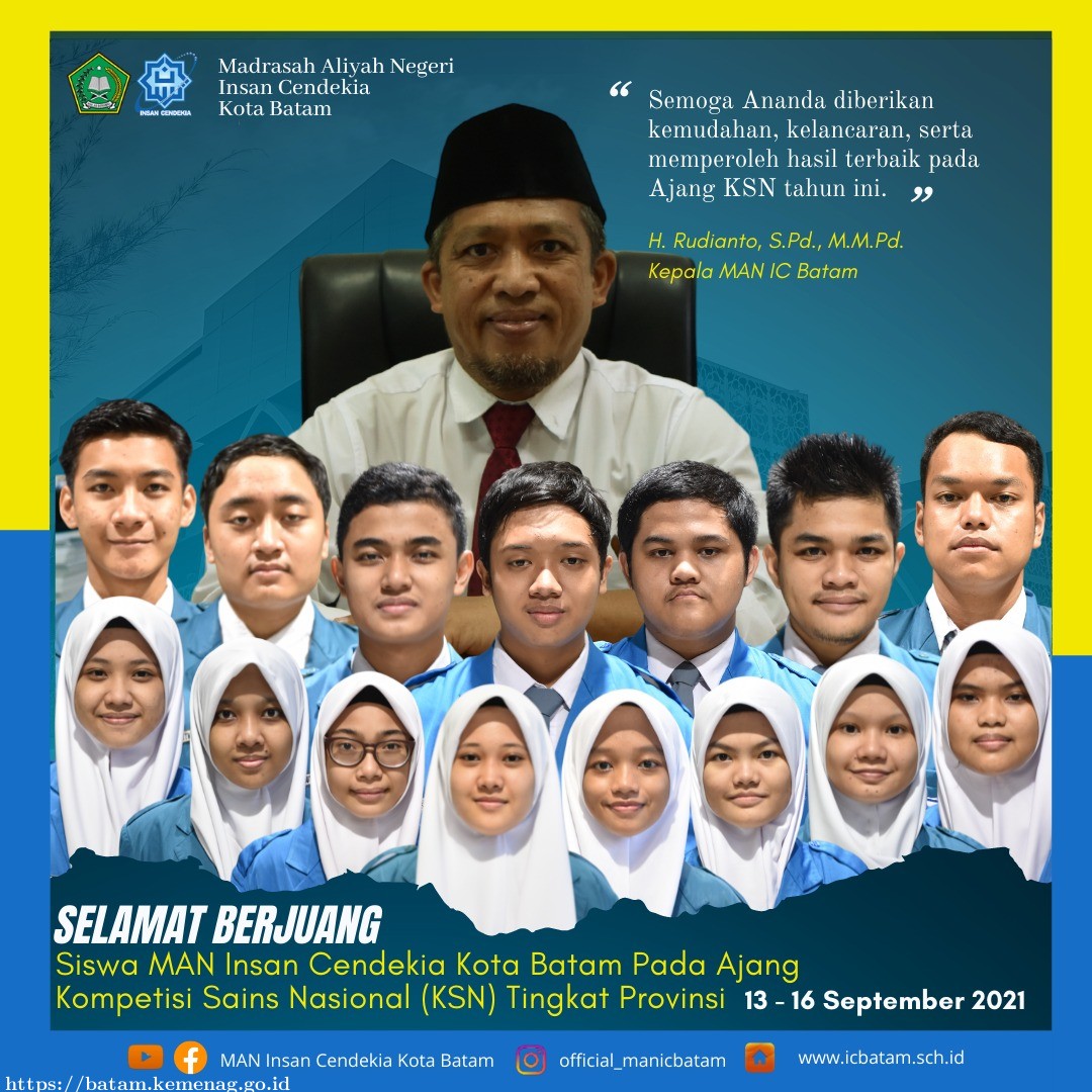 Sebanyak 15 Siswa MAN IC Batam Bersaing di KSN Provinsi Kepri