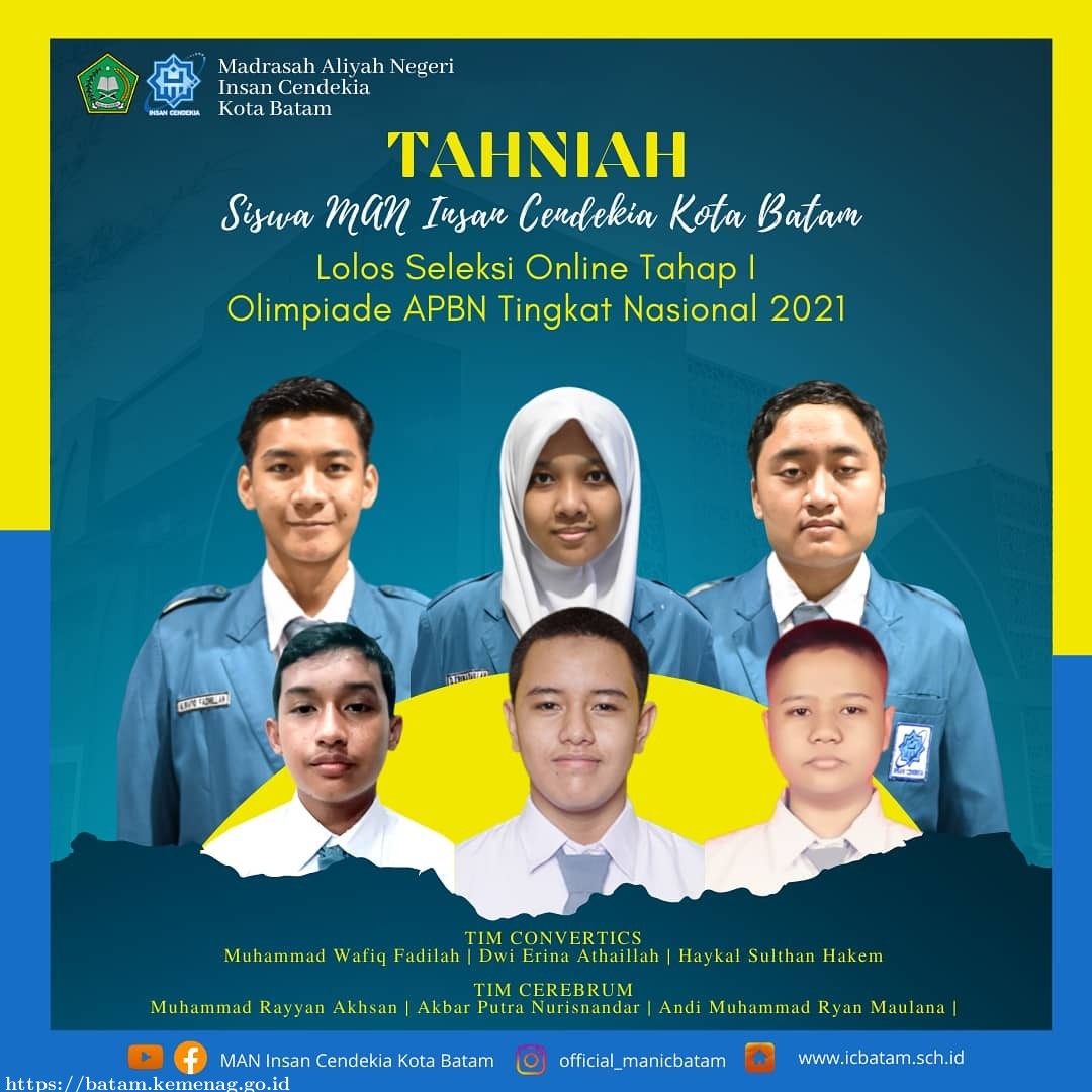 Sisihkan Ratusan Peserta, Siswa MAN IC Batam Targetkan Tembus Final Olimpiade APBN 2021