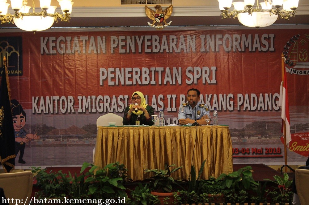 Imigrasi Kelas 2 Belakang Padang Gelar Kegiatan Penyebaran Informasi Penerbitan SPRI
