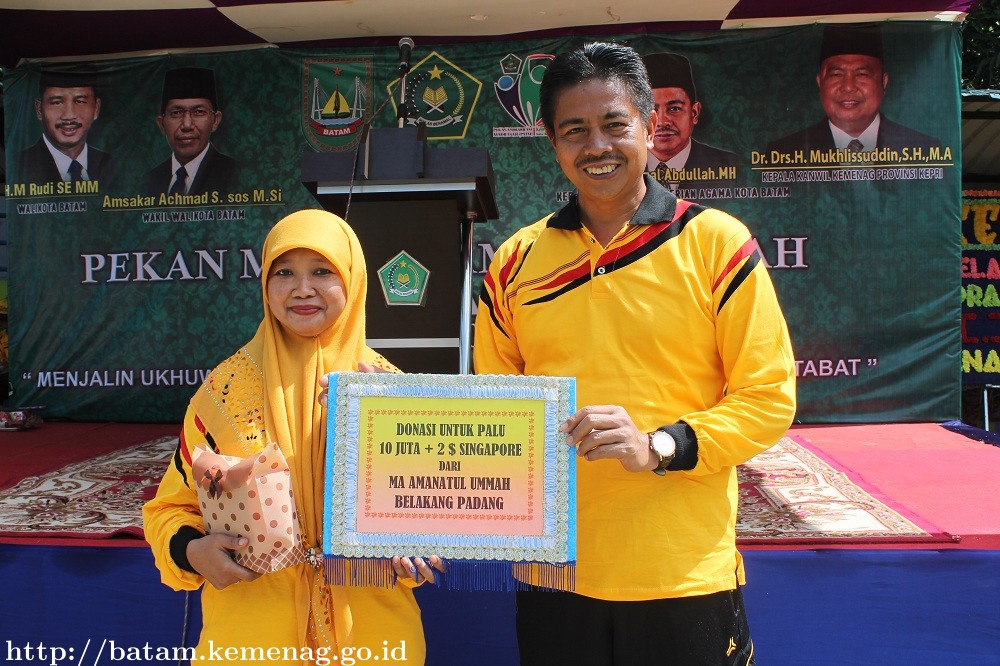 Donasi Untuk Palu Dari MA Amanatul Ummah Belakang Padang