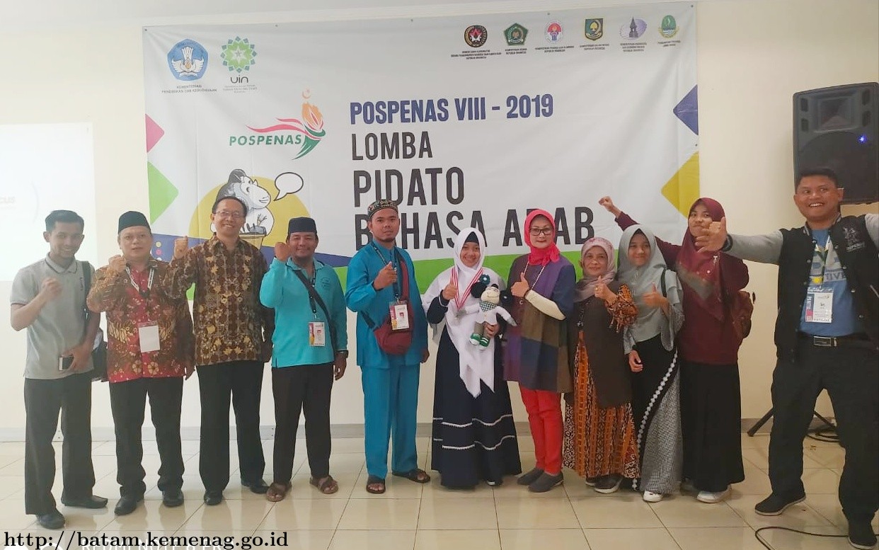 Kepri Raih Juara II Cabang Lomba Pidato Bahasa Arab Putri Pospenas Tahun 2019