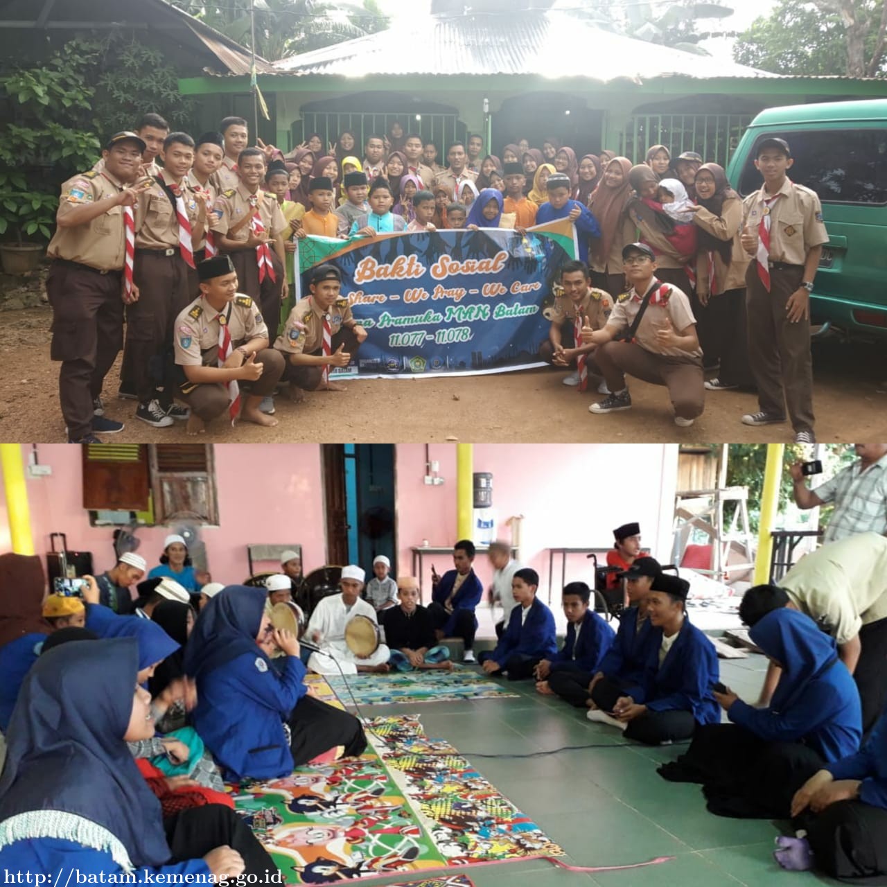OSIS dan Pramuka MAN Batam Laksanakan Bakti Sosial