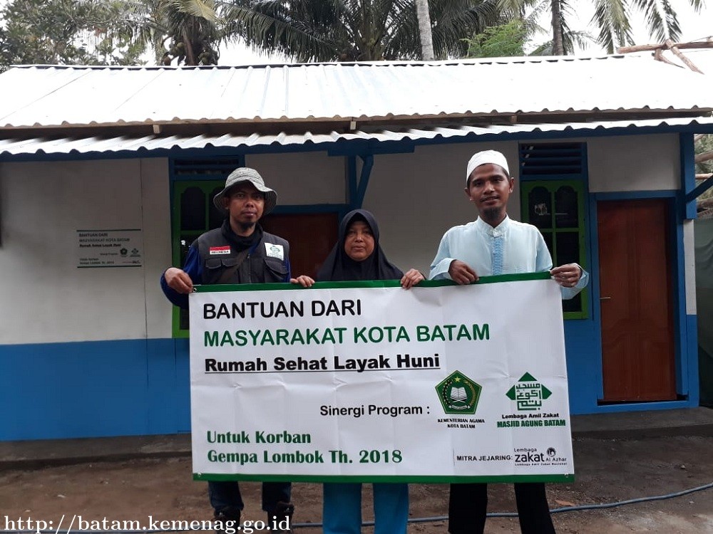 Kemenag Batam Bantu Fisik Untuk Korban Lombok