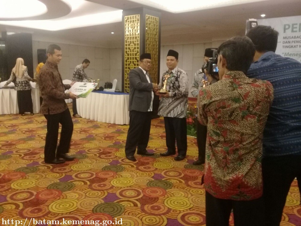 Kepri Raih KUA Teladan Nasional III Tahun 2018