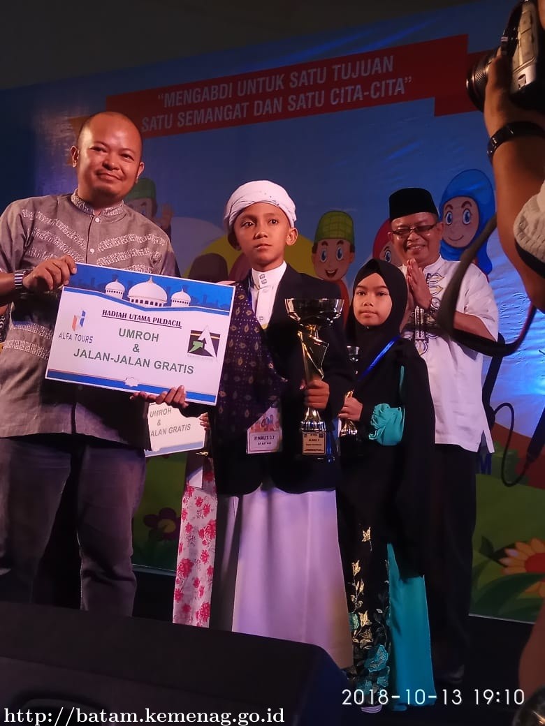 Anak Kemenag Batam Juara Lomba Pemilihan Dai Cilik